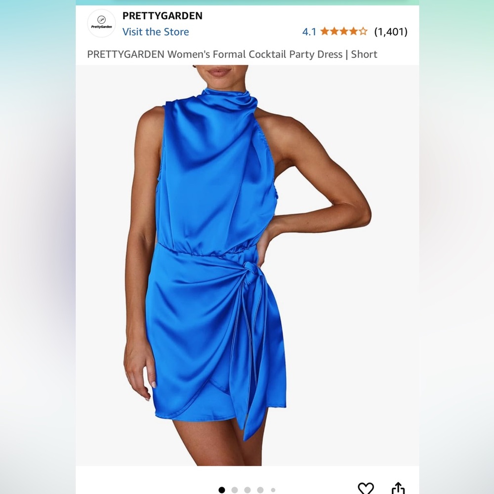 Pretty garden Brilliant Blue Dress